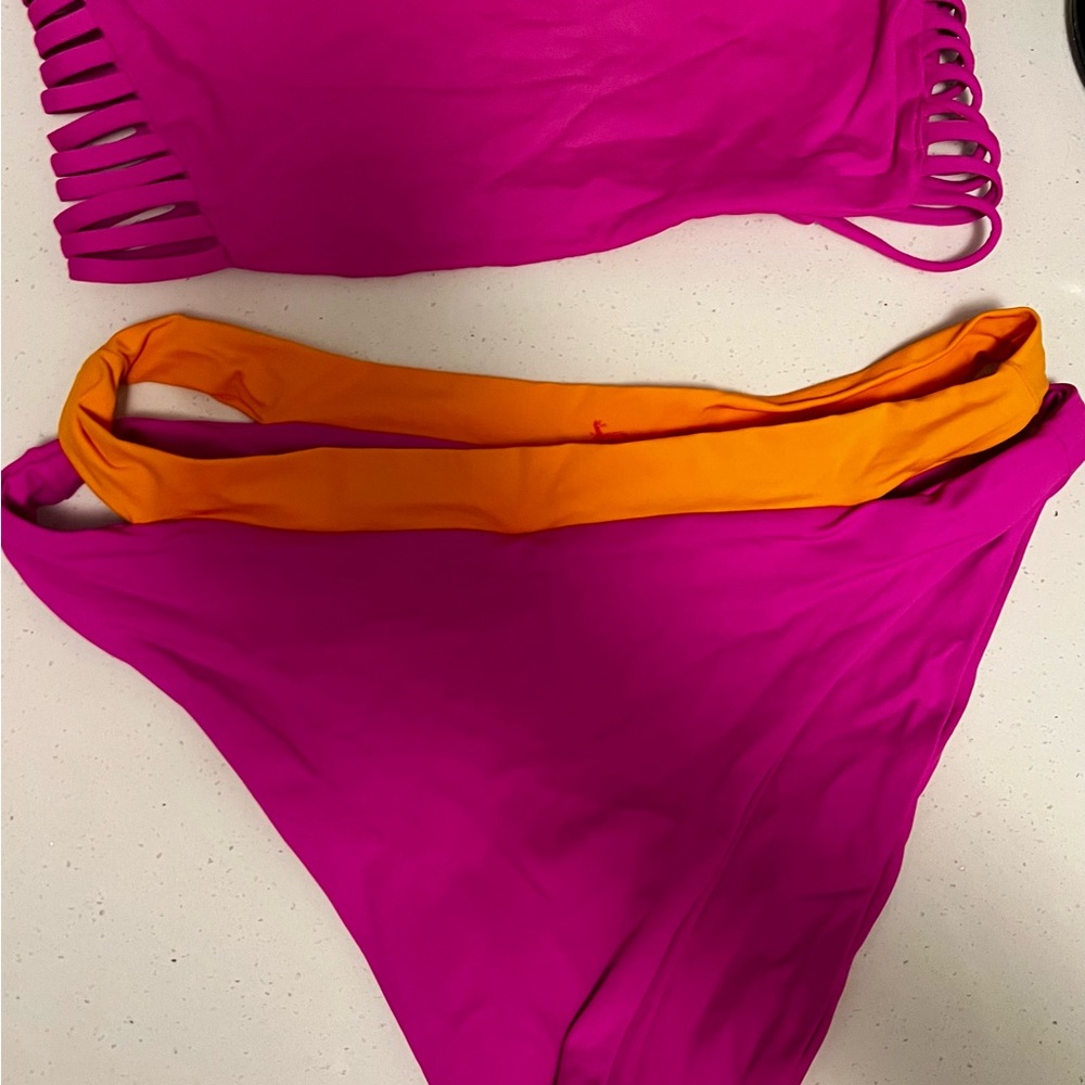 L*Space Pink and Orange Bikini
